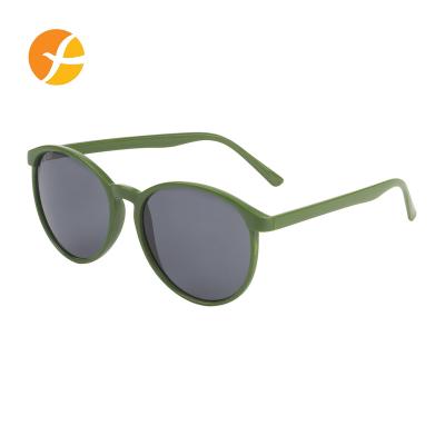 China PA6 Lime Biodegradable Shatterproof Green Men And Women Antibacterial Small Round Sun Glass Sunglasses for sale