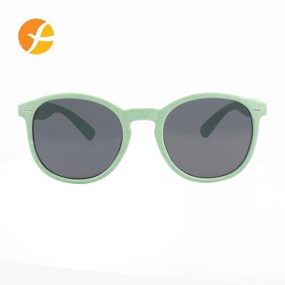 China 2022 Eco Friendly Recycled Anti UV400 Wheat Fiber Frame Biodegradable Mirror Lens Men Sunglasses China for sale