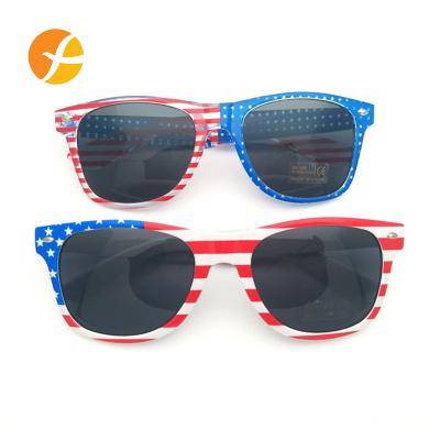 China Promotional World Cup Country Flag Glass Shades Durable Football Soccer Fans Sunglasses UV400 for sale