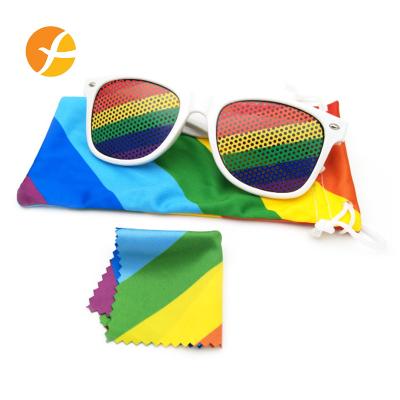 China Durable Hot Sale Tr90 Round Polarized Uv400 Rainbow Color Sunglasses Adult Kids Party Fancy Sun Glasses for sale