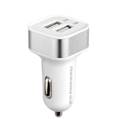 China Dual USB Fast Car Charger ABS Material Body USB Charging Mobile Phone/Ipad/Camera/PDA/MP3 5V/2.1A Output Ports and Car Mobile Charger for sale