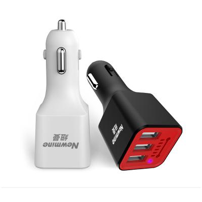 China ABS Material Body Multifunctional Fast Charging USB Car Charger Mobile Phone/Ipad/Camera/PDA/MP3 12V Three USB 5V/3.1A Output Ports and Mobile Phone Car Charger for sale