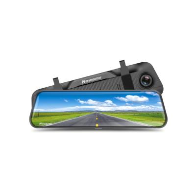 China NIGHT VISION 1080P 9.66 Inch Dual Lens Car DVR Streaming Media Rear View Mirror Car Black Box for sale