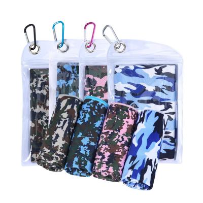 China Custom Sports Microfiber Gym Microfiber Viable Sublimation Printed Logo Instant Cooling Towel for sale