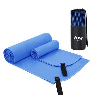 China Sustainable Custom Branded Sports Sweat Outdoor Gym Travel Quick Dry Camping Towels Microfiber for sale