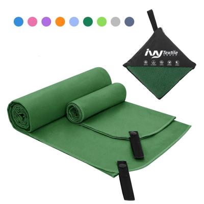 China Viable Hot Selling Microfiber Suede Gym Sport Soft Golf Sweat Towel Set For Gym Fitness Workout for sale