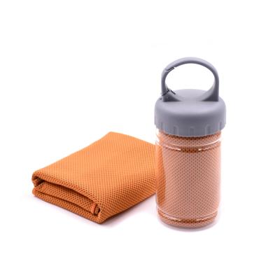 China New Brand Microfiber Sports Fitness Travel Quick Dry Custom Gym Tablet Instant Cooling Towel In Bottle for sale