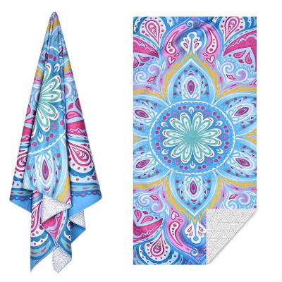 China Sustainable Microfiber Personalized Imported Custom Sublimation Beach Towel For Adults for sale