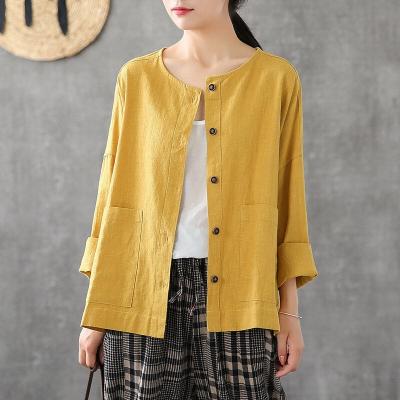 China 2020 Breathable Long Sleeve Pocket Cotton Jacket Best Selling Women for sale