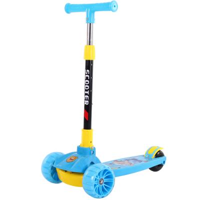 China 2020 Kid's Wholesale 3 Lightweight PU Big Wheels Push Tail Kick Scooter For Kids for sale