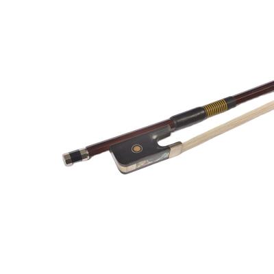 China Brazilwood Factory Direct Sale 4/4 3/4 1/2 1/4 1/8 Durable Double Bass Bow Double Bass Bow French Style Upright Brazilwood Bow for sale