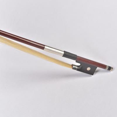 China Hand Feel Hot Sale Brazil Nature Color Professional Wooden Violin Bow For Beginner for sale