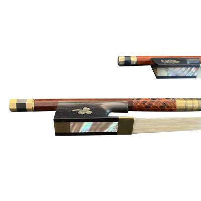 China Low Price Natural Round Horse Hair Sandalwood Handmade Violin Bow LT-LTH-1 for sale