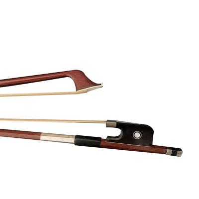 China Handmade CELLO Octagonal Shape Brazil Pearl Eye Wooden Cello Bow with Shell Inset for sale