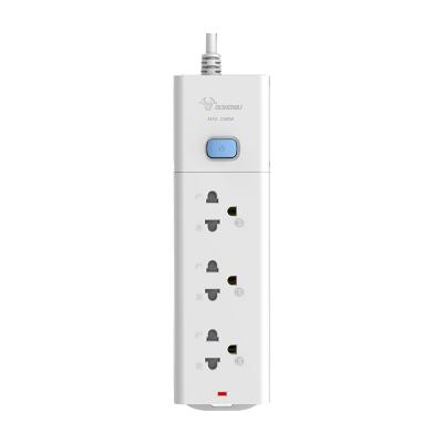 China Easy Installation New Style Thailand Power Strip Surge Protector With 3 AC Outlets 3m Power Cord Electrical Plug for sale