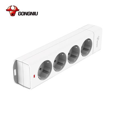 China EU Russia Supplier Good Installation Electrical Switch Sockets Standard 4 Way Mains Cord Easy Wireless Multi Plug Extension Cord for sale