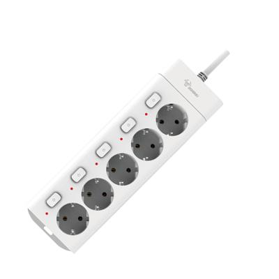 China EU Indonesia Wholesale Multi Safety Switch Surge Protector Power Strip Socket Convenient High Quality Standard 5 Way for sale