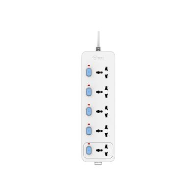 China Hot Selling Easy Installation Portable Strip With Surge Protector / Quick Charge 5m Long Power Cord / Multi Switch Power Outlet for sale