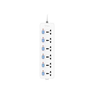 China Easy Installation New Model Power Strip Surge Protector With 6 AC Outlet Plug And Multi Switch/5m Power Cord Electrical Outlet for sale