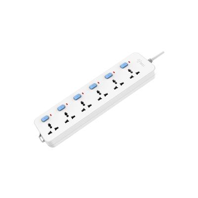 China Excellent Quality 3m Mains Cord Surge Switch Multi Socket 6 Way Universal Easy Installation Extension Table Socket for sale