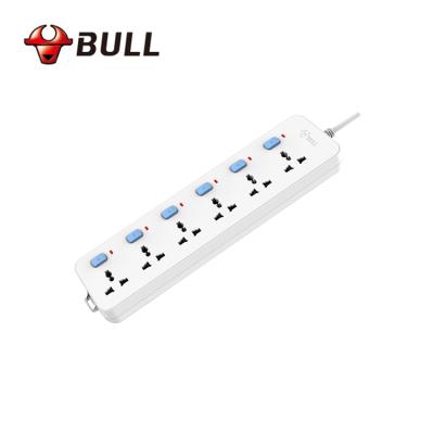 China Factory Supplier Cambodia EU Standard 6 Way 6 Way Switch Easy Installation 3m Power Cord Extension Electrical Socket Strip for sale