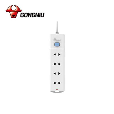 China Wholesale China Trade Cambodia EU Standard 4 Way Easy Installation 3m Power Cord Noise Extension Power Socket Surge Protector for sale