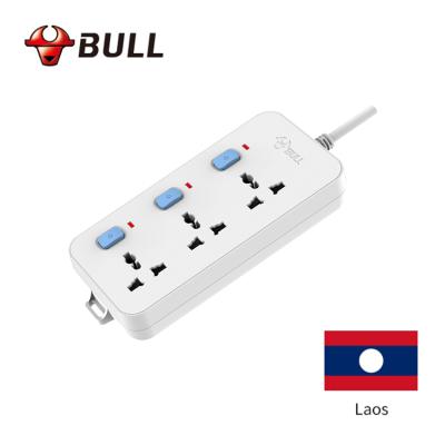 China Easy Installation Top Philippines USA Standard 3 Switch 3 Way 3m Universal Power Cord Extension Power Socket Surge Protector for sale