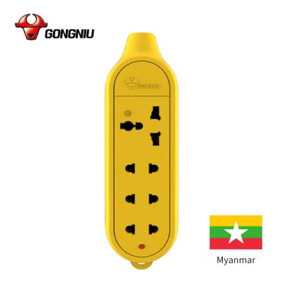 China High Grade Myanmar USA Household 250V/10A 4 Strip Power Socket Standard Easy Installation Electric Wireless Extension Board Socket for sale