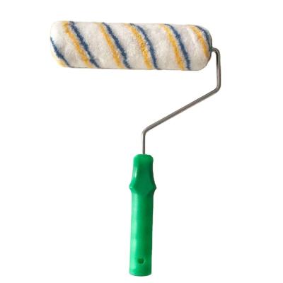 China Painting Tool and Decorating Tool Yellow Stripe Polyester Paint Roller Brush Supplier China for sale