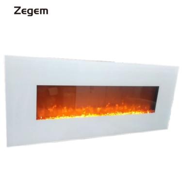 China Electric Fireplace Wall Mounted / Hanging 1280mm White Color 2D Commercial Fire for sale