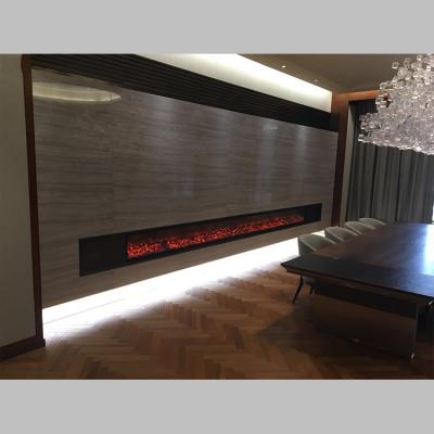 China Hot Sale Customized Electric Fireplace Decoration Insert Construction With Big Size 100 Inches for sale