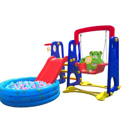 China 2022 Hot Sale Durable 2022 Plastic Kids Toys Children Indoor Baby Slide With Swing for sale