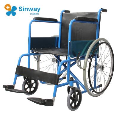 China Standard Steel Lightweight Folding Wheelchairs For Sale 115kg for sale