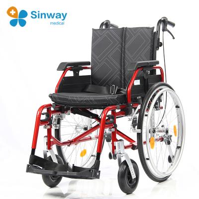 China Best Selling Outdoor Manual Folding Wheelchair Adjustable For Elderly And Disabled People for sale