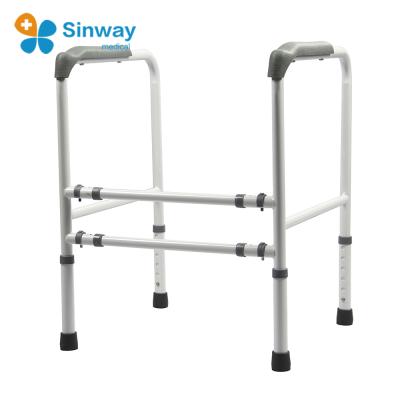 China Adjustable Steel Frame Economy Width Toilet Seat Frame For Elderly And Disabled People for sale