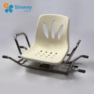 China Home Care Stainless Steel Shower Chair Swivel Bath Rotating Chair for sale