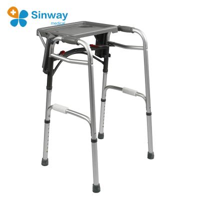 China Foldable Amazon Fold Light Standard Walker With Tray For Old Age for sale