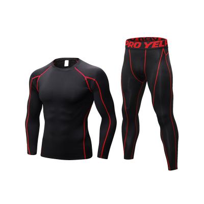 China Breathable Wholesale Long Sleeve Seamless High Stretchy Dry Fit Sport Set Men for sale