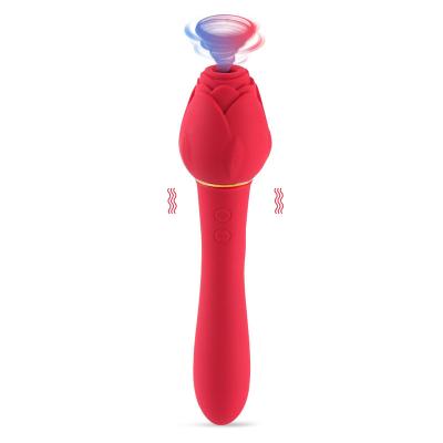 China Clit Breast Sucking Woman Clit Rose Shaped Vibrating Clitoral Sucking Rose Vibrator Sex Toys For Vibrator Scolding Sucking Vibrator for sale