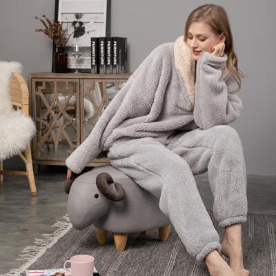 China 2021 QUICK DRY new Amazon selling simple casual sweater thickened outdoor solid color home fluffy pajamas for sale