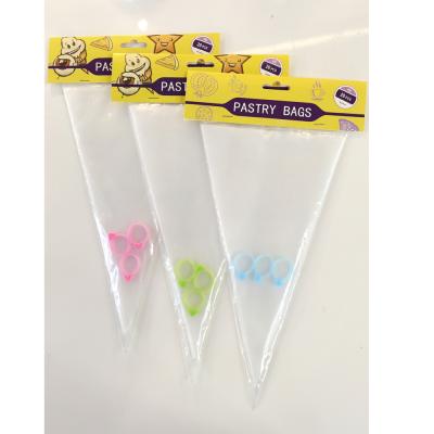 China 20PCS/Set 12inch Disposable Cake Decorating Disposable Pastry Icing Piping Bags With 3 Pieces Decorating Icing Bag Ties for sale