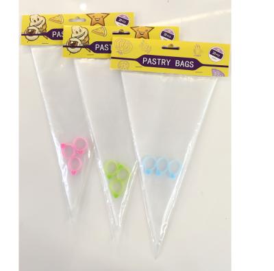 China Disposable Colorful Pissing Bag 12 Inch Cake Decorating Disposable Pastry Icing Pissing Bags with 3 Pieces Decorating Icing Bag Ties for sale