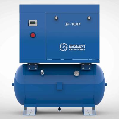 China Jufeng single phase permanent magnet screw air compressor 10hp 7.5kw for sale