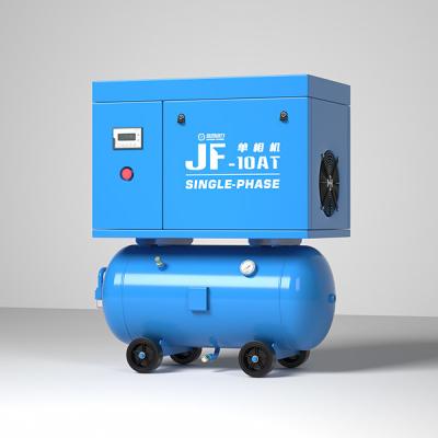 China 220V 7.5kw 10hp Compressor de ar de parafuso integrado Compressor de ar de parafuso portátil de fase única à venda