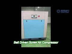 50hp single stage protable belt driven screw air compressor 37kw 8 bar pressure