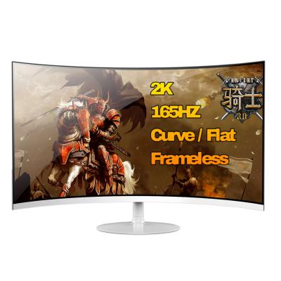 China Silver F27FW 2K 144Hz Curved Desktop PC Frameless Monitor Curved Led Screen For Sale for sale