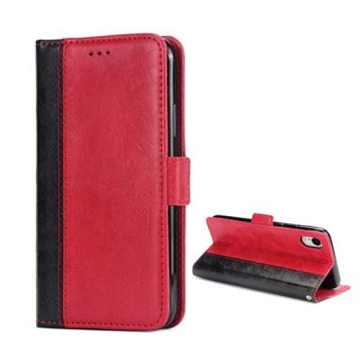 China Custom Splicing Anti-drop PU Flip Leather Case For LG w41 Pro. for W31 wallet case kick stand shockproof for sale