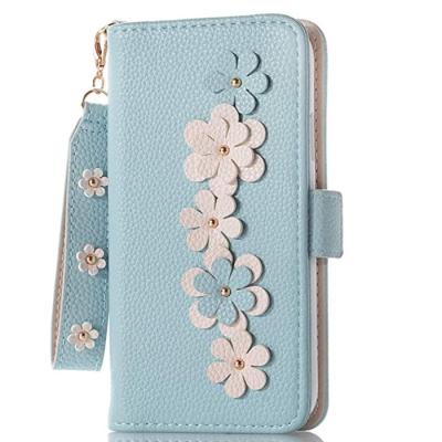 China Unique Cute Flower Flip Wallet Case for Sony Xperia 20/Xperia 8/SOV42/Xperia 8 Lite. High quality mobile case with hand strap for sale