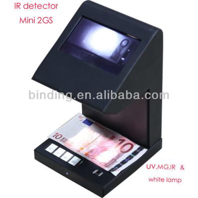 China Mini 2G Mini 2G MG WM Infrared Money Detector Mini Desktop IR Currency UV Banknote Cash Money Detector for sale