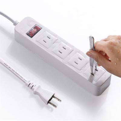 China Residential/Multipurpose Waterproof Anti-electric Shock Surge Protector 4 Outlet Power Strip PSE Certified JP Extension Socket Power Strips for sale